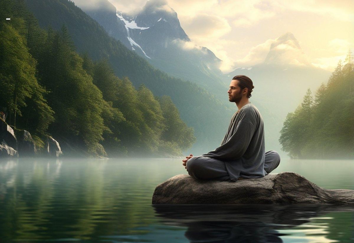Éveil spirituel en harmonie: méditation paisible, un cadre idéal pour un espace sacré.