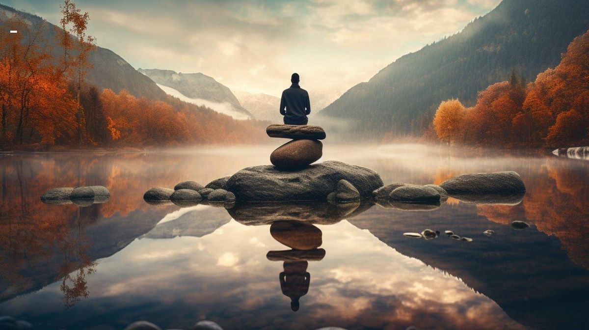 Méditation zen en pleine nature, un refuge contre le stress et l'anxiété.