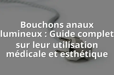 Bouchons anaux lumineux : Guide complet sur leur utilisation médicale et esthétique