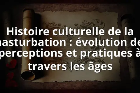 Histoire culturelle de la masturbation : évolution des perceptions et pratiques à travers les âges