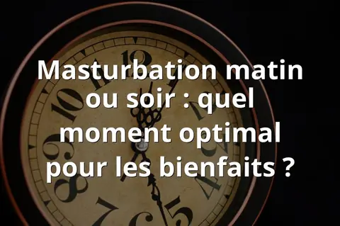 Masturbation matin ou soir : quel moment optimal pour les bienfaits ?