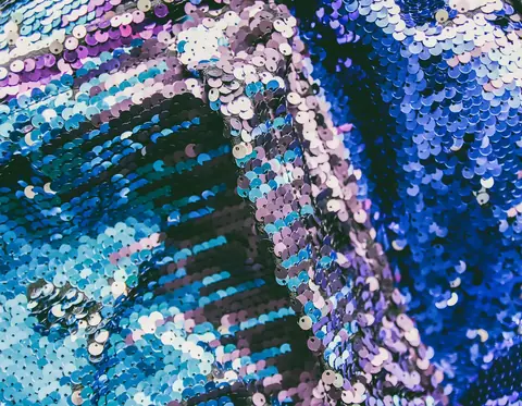 Sequins fantaisie bleu et violet