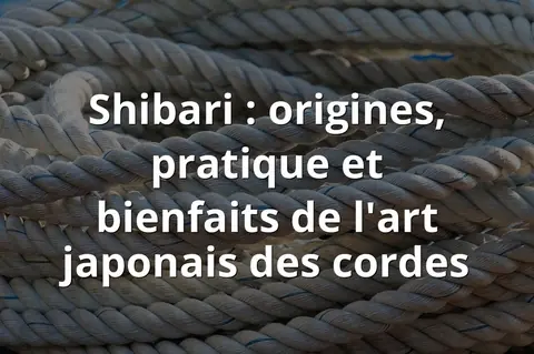 Shibari : origines, pratique et bienfaits de l'art japonais des cordes